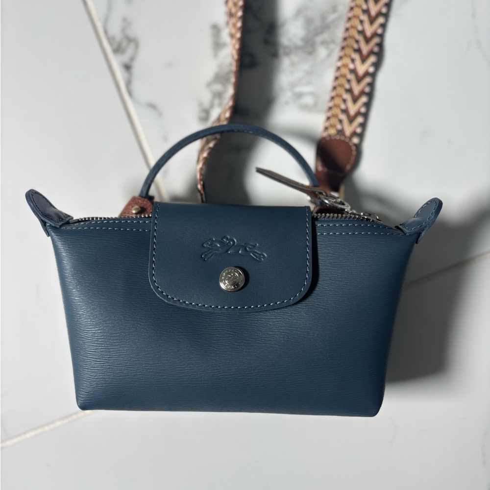 Longchamp Le Pilage cosmetics case blue - Picture 3 of 8